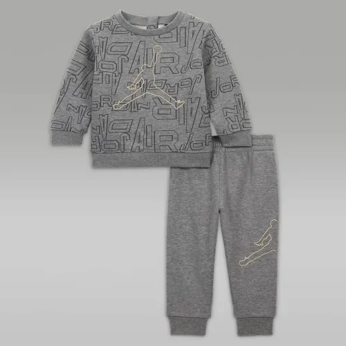 Nike Jordan Take Flight цвет черный and Gold Crew набор Baby 2-Piece набор цвет серый
