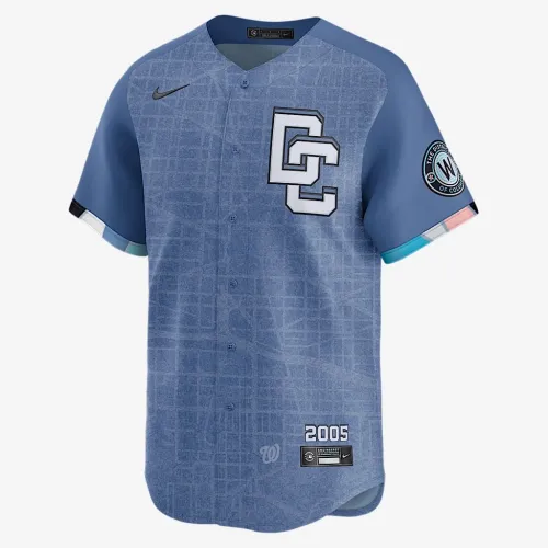 CJ Abrams Washington Nationals City Connect Men’s Nike Dri-FIT ADV MLB Limited Jersey колір сірий