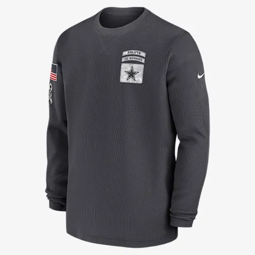 Dallas Cowboys Salute to Service Edge Lockup чоловічі Nike NFL Long-Sleeve Top колір сірий