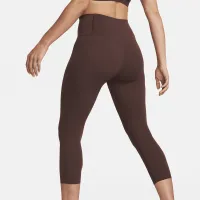 Nike Zenvy жіноча Gentle-Support З високою талією Cropped лосіни колір коричневий