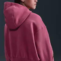 Nike Sportswear Club Fleece Big детские (Girls') Boxy Толстовка с капюшоном цвет фиолетовый