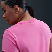 Nike Sportswear Chill Knit жіноча Cropped футболка (великі розміри) Pink