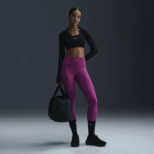 Nike One женская С высокой Талией 7/8 лосины с карманамицвет фиолетовый