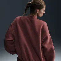 Nike Sportswear Tech Fleece жіноча оверсайз Crew-Neck світшот колір коричневий