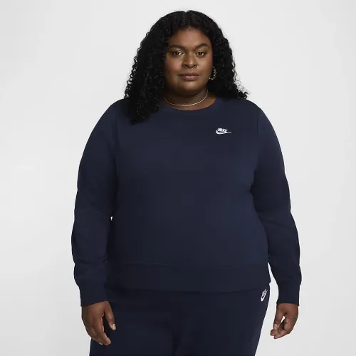 Nike Sportswear Club Fleece женская Crew-Neck свитшот (большие размеры) синий