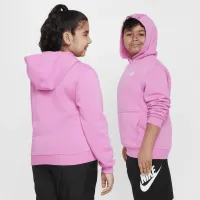 Nike Sportswear Club Fleece Big детские Pullover Толстовка с капюшоном (Extended Size) цвет красный
