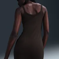 Nike Sportswear Chill Knit женская Tight Mini-Rib Tank Костюм цвет коричневый