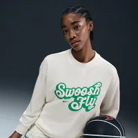 Nike Swoosh Fly женская Dri-FIT оверсайз French Terry баскетбольные свитшот цвет белый