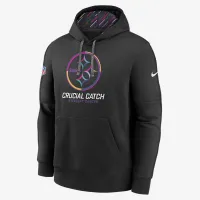 Pittsburgh Steelers Crucial Catch Club чоловічі Nike NFL Pullover Толстовка з капюшоном колір чорний