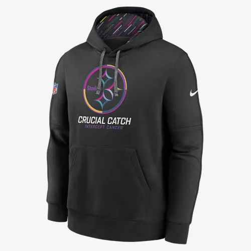 Pittsburgh Steelers Crucial Catch Club чоловічі Nike NFL Pullover Толстовка з капюшоном колір чорний