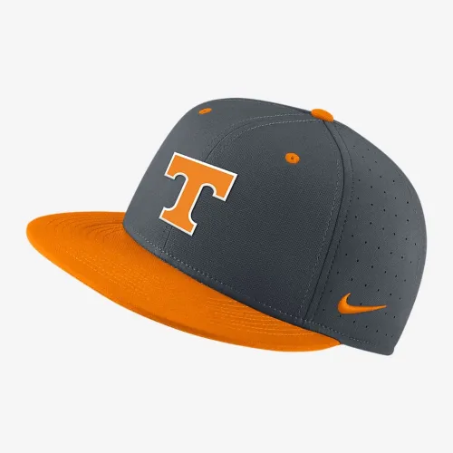 Tennessee Nike College Fitted Baseball Hat Black