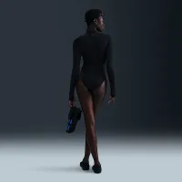 Nike Swim Fusion жіноча HydraLock Long-Sleeve One-Piece (CB) колір чорний