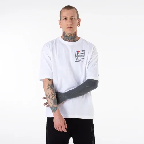 Футболка Champion T-shape Classic Print бавовняні218640-WW001 - Біла