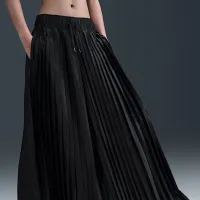 Nike Sportswear Collection женская Mid-Rise Pleated спортивные штаны цвет черный