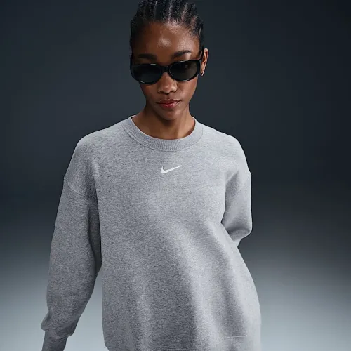 Nike Sportswear Phoenix Fleece женская оверсайз Crew-Neck свитшот цвет серый