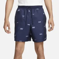 Nike Club мужские Woven Allover Print Flow шорты синий
