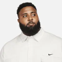 Nike Life чоловічі Woven Military Short-Sleeve Button-Down Shirt колір сірий