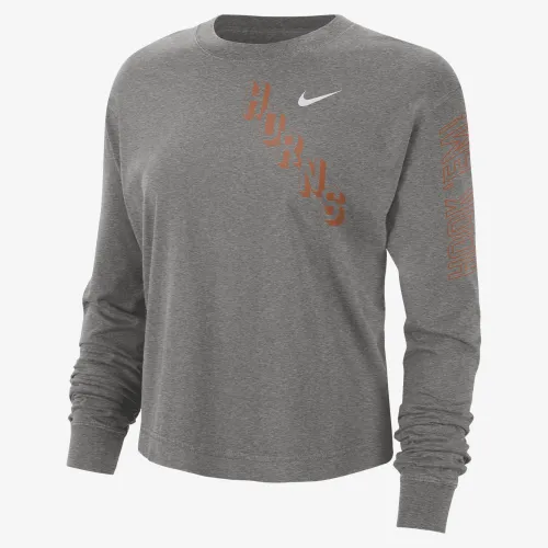 Texas Heritage жіноча Nike College Boxy Crew-Neck футболка колір сірий