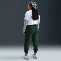 Nike Sportswear Club Fleece Big детские Joggers (Extended Size) цвет зеленый