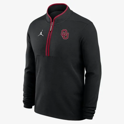 Nike Oklahoma Sooners Victory чоловічі Jordan Brand Dri-FIT College 1/2-Zip Long-Sleeve Top колір чорний