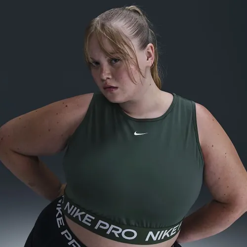 Nike Pro жіноча Dri-FIT Cropped Tank Top (великі розміри) колір зелений