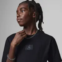 Nike Jordan Big дитячі Ripped Flight Patch футболка колір чорний