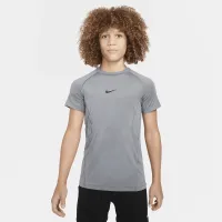 Nike Pro Big детские (для мальчиков) Dri-FIT Short-Sleeve Top цвет серый