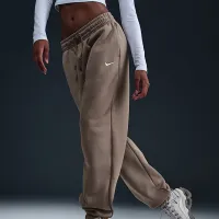 Nike Sportswear Phoenix Fleece жіноча З високою талією оверсайз Sweatpants колір коричневий