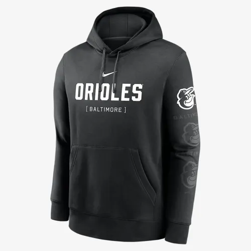 Baltimore Orioles Fashion Club мужские Nike MLB Pullover Толстовка с капюшоном цвет черный