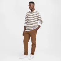 Nike Club чоловічі Long-Sleeve Striped Polo колір білий