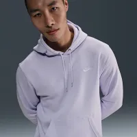 Nike Club чоловічі Pullover Fleece Толстовка з капюшоном колір фіолетовий