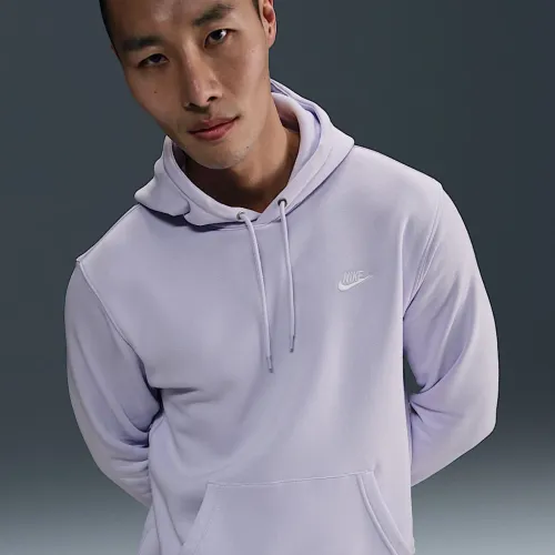 Nike Club чоловічі Pullover Fleece Толстовка з капюшоном колір фіолетовий