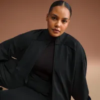 NikeSKIMS Matte Tricot жіноча оверсайз Full-Zip Track Куртка колір чорний