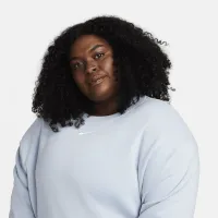 Nike Sportswear Phoenix Fleece женская оверсайз Crew-Neck свитшот (большие размеры) синий