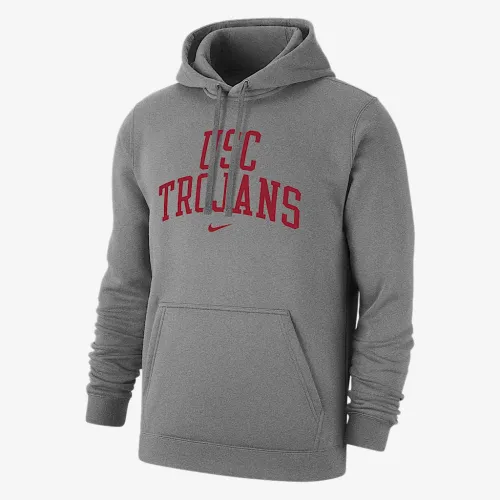 USC Club Fleece чоловічі Nike College Pullover Толстовка з капюшоном колір сірий