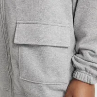 Nike Sportswear Girls' Dri-FIT оверсайз Fleece Толстовка с капюшоном цвет серый