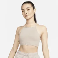 Nike Indy Seamless Ribbed женская Light-Support Non-Padded Sports Bra цвет коричневый