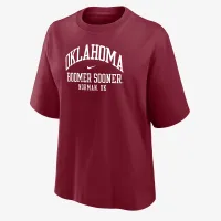 Oklahoma жіноча Nike College Boxy футболка колір червоний