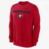 Georgia Bulldogs Primetime Primary Stack мужские Nike College Pullover Crew цвет красный