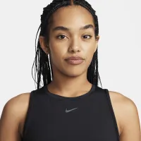 Nike One Classic жіноча Dri-FIT Cropped Tank Top колір чорний
