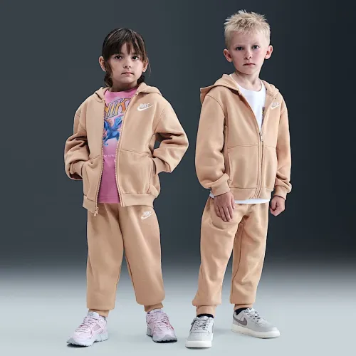 Nike Full-Zip Club набор Little Kids 2-Piece Толстовка с капюшоном набор цвет коричневый