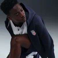 USMNT Tech Windrunner чоловічі Nike Soccer Fleece Full-Zip Толстовка з капюшоном блакитний