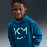 Nike Kylian Mbappé Little Kids 'Fleece Pullover Толстовка с капюшоном and Pants набор синий