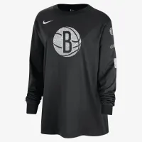 Brooklyn Nets Essential женская Nike NBA Long-Sleeve футболка цвет черный