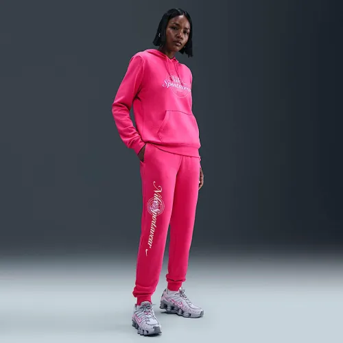 Nike Sportswear Club Fleece жіноча Mid-Rise Graphic Pants Pink