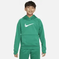 Nike Multi+ Big дитячі Therma-FIT Pullover Толстовка з капюшоном колір зелений