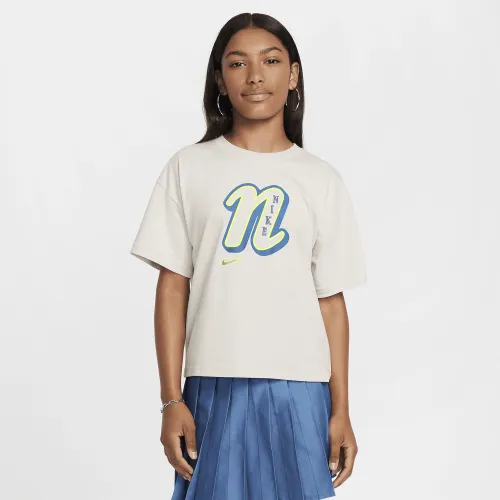 Nike Sportswear Girls' футболка колір сірий