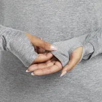 Nike Swift Element жіноча UV Protection 1/4-Zip Running Top колір сірий