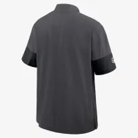 Cleveland колір коричневийs Sideline Coach чоловічі Nike NFL 1/2-Zip Short-Sleeve Hooded Куртка колір сірий