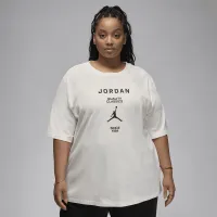 Nike Jordan женская Girlfriend футболка (большие размеры) цвет белый